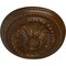 Ekena Millwork Saverne Ceiling Medallion, Hand-Painted Root Beer Crackle, 18 1/2"W x 13 1/2"H x 1 7/8"P CM18SARBC - alternate 3